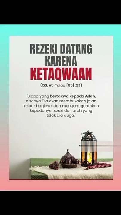Keutamaan Menjadi Orang Yang Bertakwa Untuk Mendapatakan Rejeki Yang Banyak