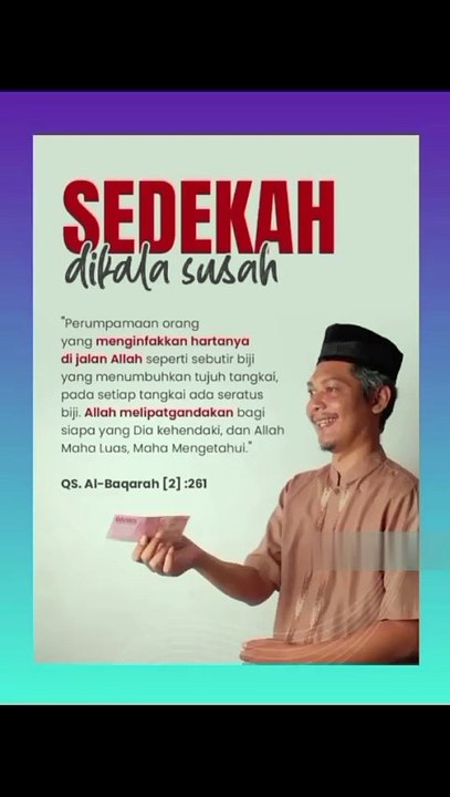 Keutamaan Bersedekah di Kala Waktu Susah