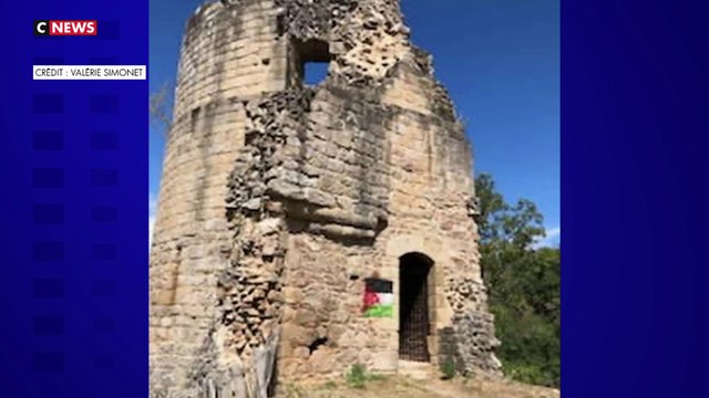 Dans la Creuse, un site historique tagué de signes pro-palestiniens