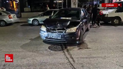 Çorum’da alkollü traktör sürücüsü 3 araca çarparak durabildi