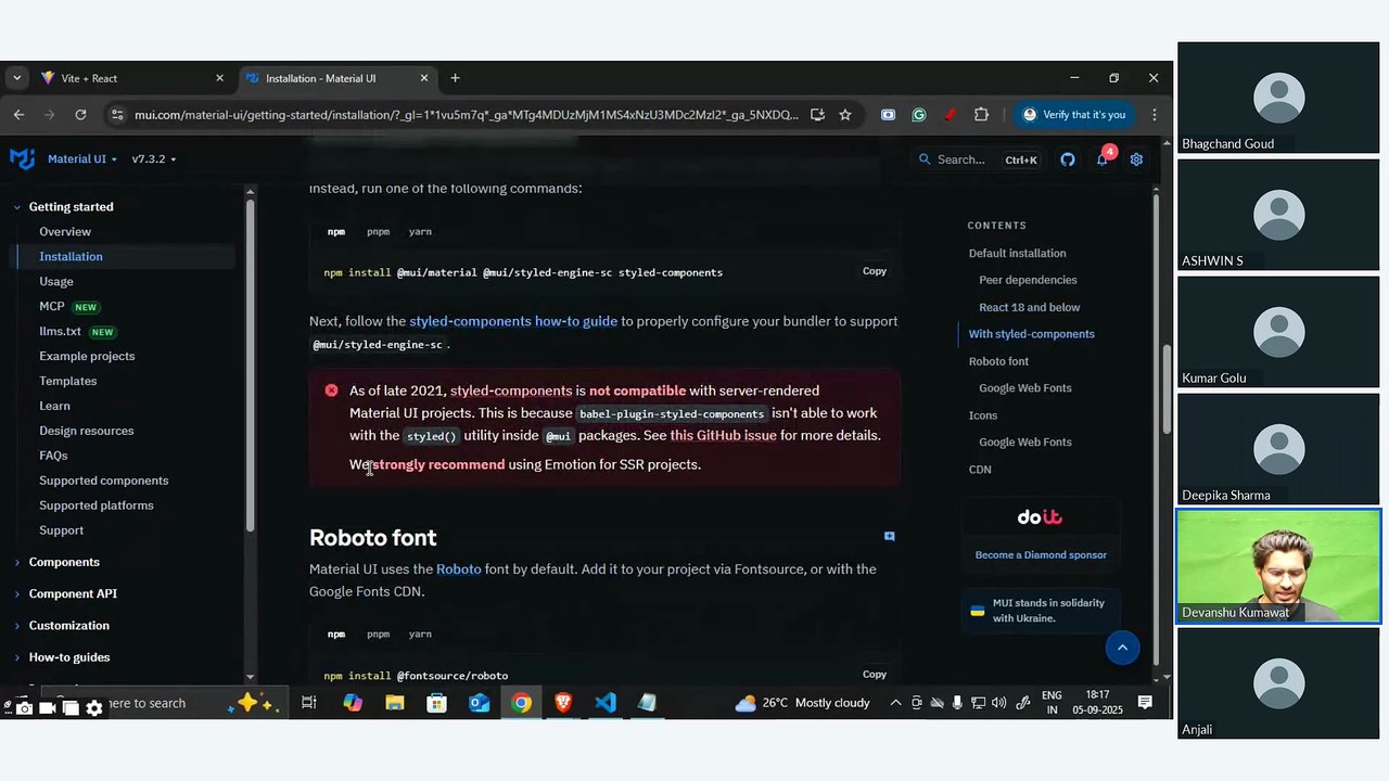 Introduction to MUI (Material UI) & Styling Components Skillwaala’s Free Full Stack Web Development Course Batch 3