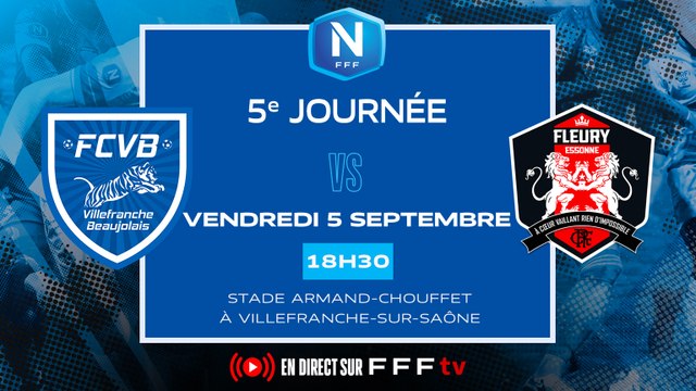 J5 I FC Villefranche B. - FC Fleury 91 (0-3) I National FFF 2025-2026