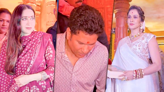 Ganpati Darshan: Sachin Tendulkar, Karisma Kapoor & Isha Kapoor Seek Blessings | Ashish Shelar