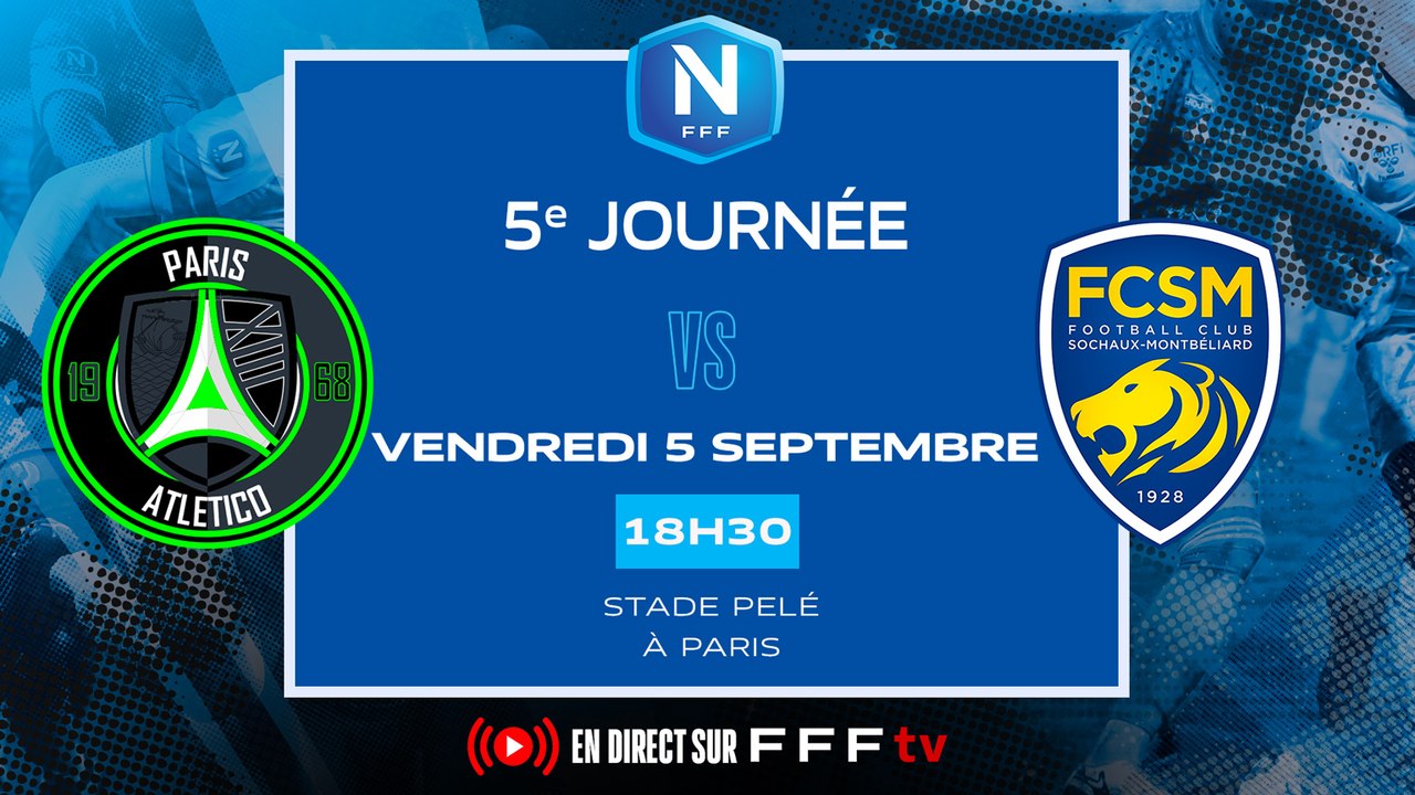 J5 I Paris 13 Atletico - FC Sochaux-Montbéliard (1-3) I National FFF 2025-2026