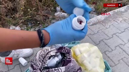 Samsun'da çarşafa sarılı hap ile başlayan operasyonda 68 bin sentetik hap ele geçirildi