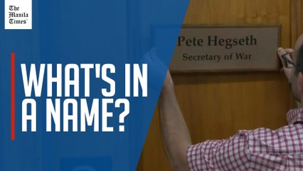 Department of Defense changes its signs to 'Department of War'