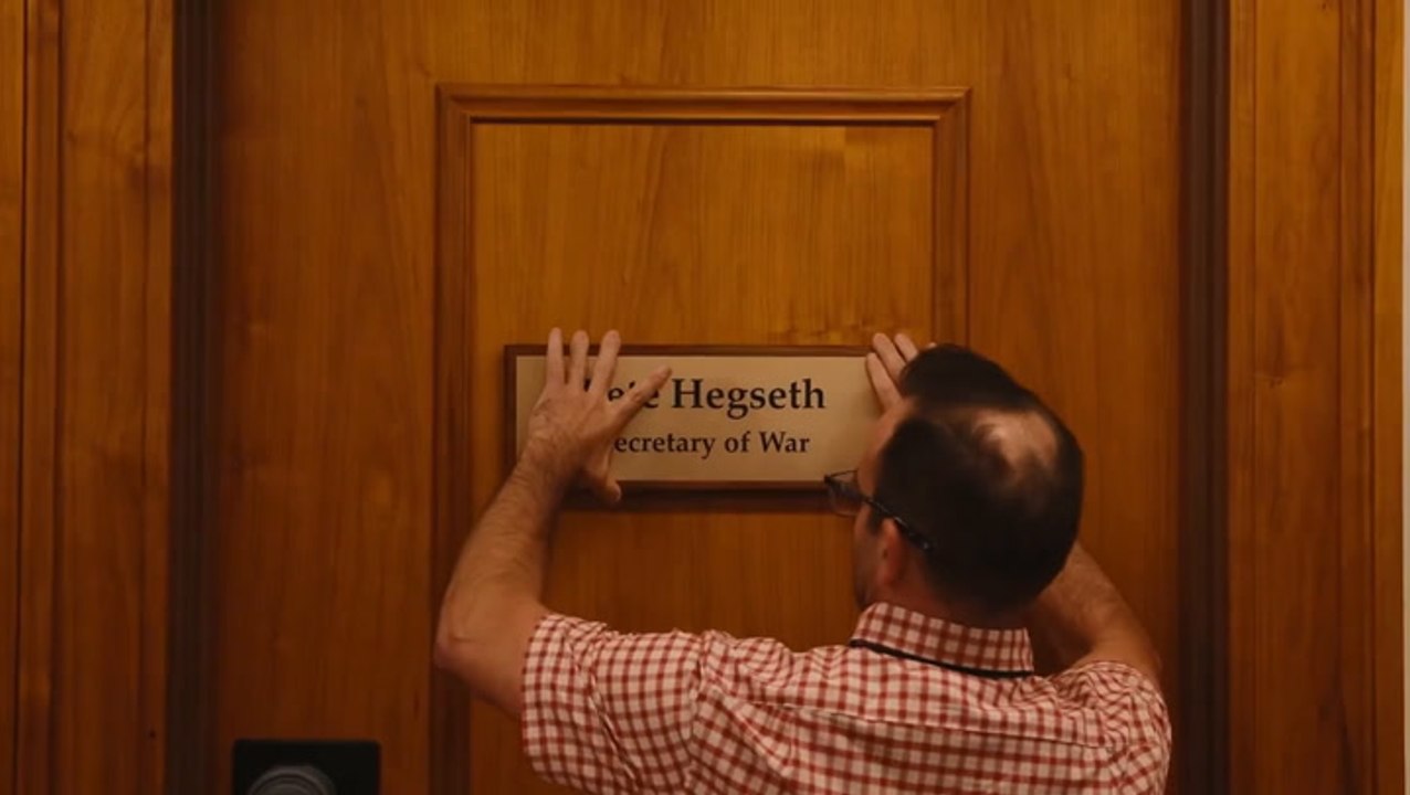 Pete Hegseth switches nameplate to Secretary of War after ‘woke’ defense title dropped