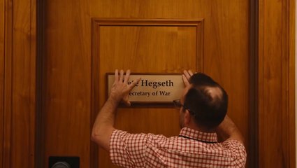 Pete Hegseth switches nameplate to Secretary of War after ‘woke’ defense title dropped