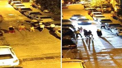 Park yeri kavgası büyüdü; o anlar kamerada