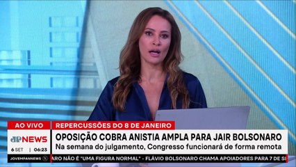 Oposição cobra que anistia retire inelegibilidade de Jair Bolsonaro