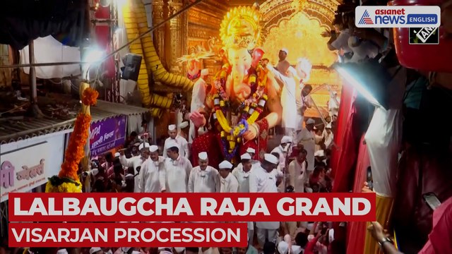 Lalbaugcha Raja Grand Visarjan Procession Fills Air With Colours, Chants, Dhol Beats