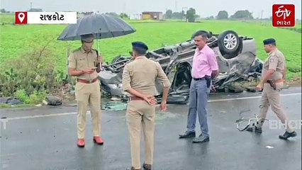 રાજકોટ-ભાવનગર હાઇવે પર ગમખ્વાર અકસ્માત: RK યુનિવર્સિટીના ત્રણ વિદ્યાર્થીઓનું મોત
