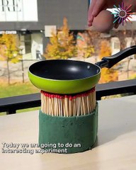 Testing if we can fry eggs on top of matches🍳