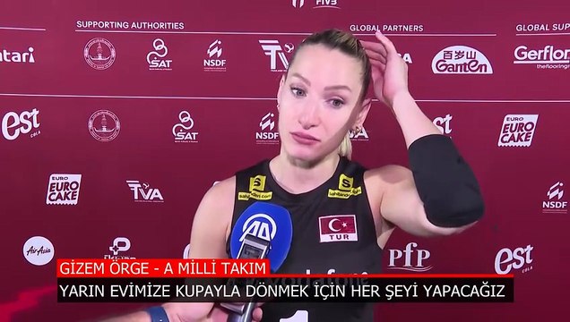 Gizem Örge: Evimize kupayla dönmek istiyoruz