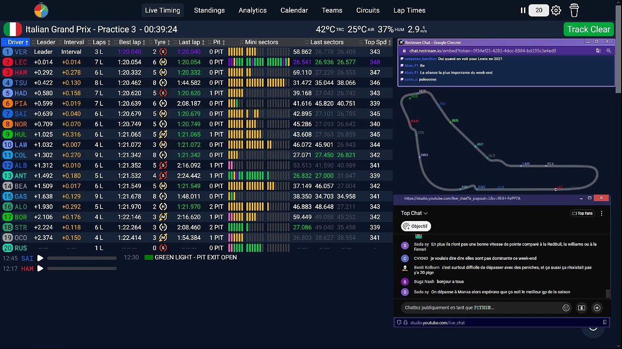 F1 2025 Italian Grand Prix d'Italie Monza - Practice 3 - STREAMING FR HD