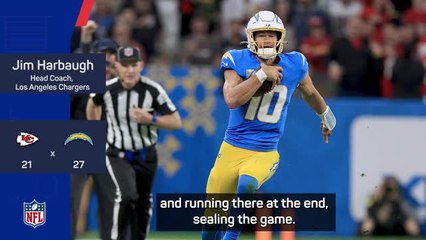 Harbaugh lauds 'complete stalwart' Herbert in victory over Chiefs