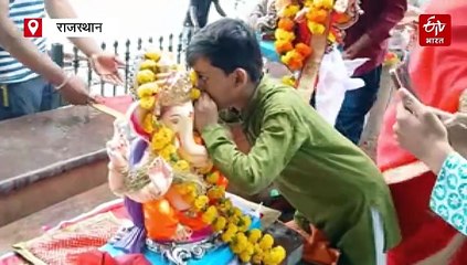 कोटा में अनंत चतुर्दशी का भव्य जुलूस, जलाशयों पर गणपति विसर्जन के लिए पहुंच रहे परिवार