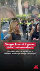 Dal sindaco Sala a Jo Squillo, fino a Donatella Versace: gli omaggi a Giorgio Armani