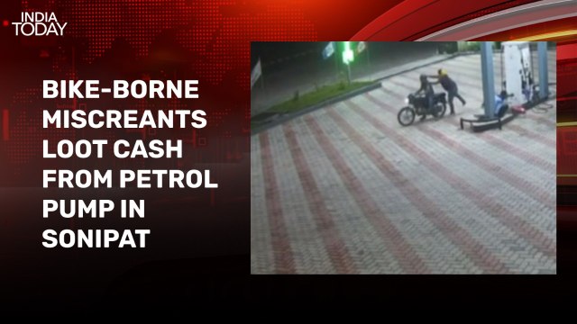 Caught on CCTV: Miscreants loot salesman at petrol pump in Haryana's Sonipat