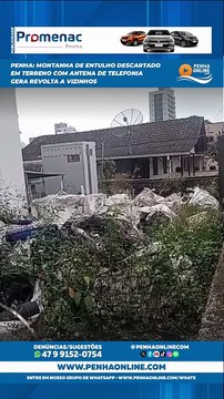 Penha: montanha de entulho descartado em terreno com antena de telefonia gera revolta a vizinhos