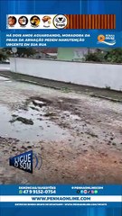 Há dois anos aguardando, moradora da Praia da Armação pede manutenção urgente em sua rua