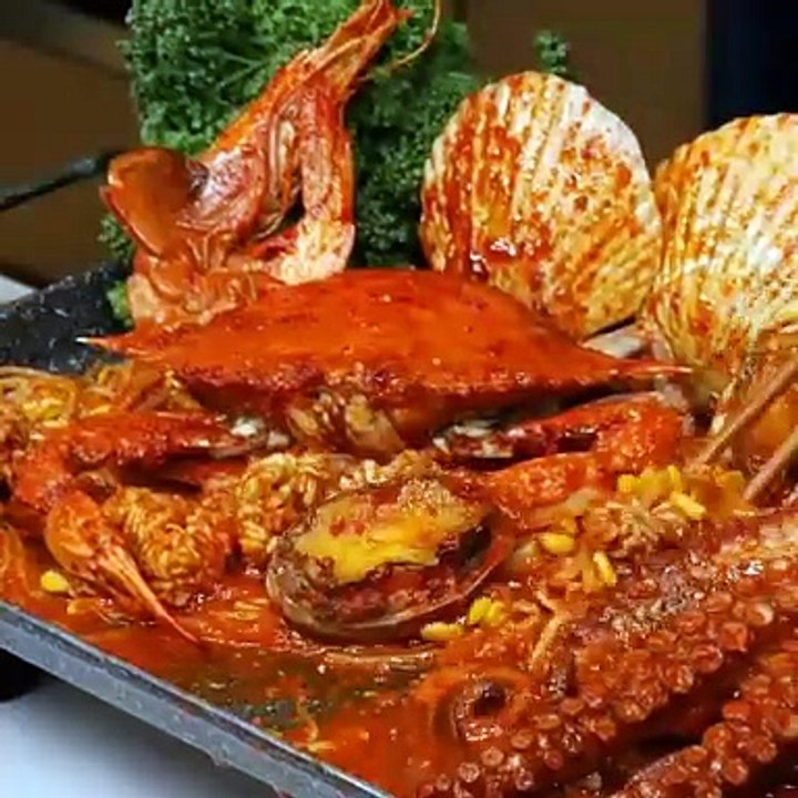 Mukbang spicy 🦞🦀🦐🦑