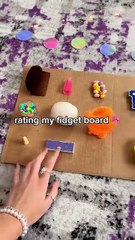 DIY FIDGET BOARD ASMR! 😱🎀✨ super satisfying sensory ASMR craft rating