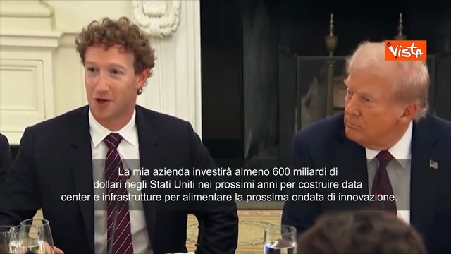 Zuckeberg con Trump alla Casa Bianca: Investo 600 miliardi negli Usa entro 2028