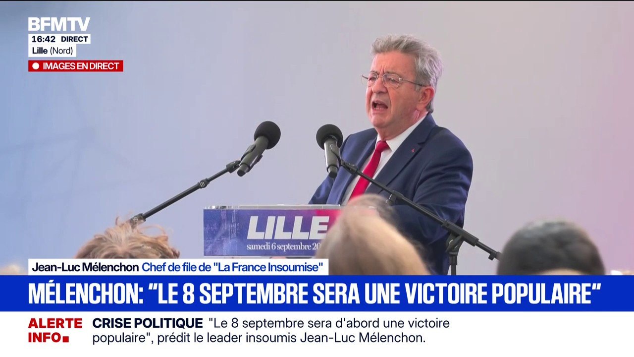 "Le 10 septembre, nous bloquerons tout pour faire partir Monsieur Macron lui-même", déclare Jean-Luc Mélenchon, chef de file LFI