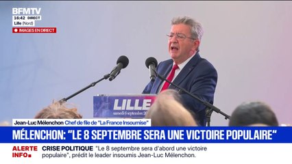 "Le 10 septembre, nous bloquerons tout pour faire partir Monsieur Macron lui-même", déclare Jean-Luc Mélenchon, chef de file LFI