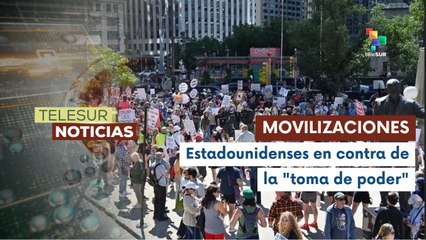 Trabajadores estadounidenses marchan por el día del trabajo