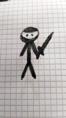 Ninja grigio livello 1 disegno