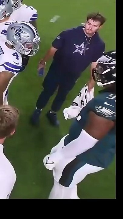 JALEN CARTER SPITS ON DAK PRESCOTT #shorts #nfl #fyp #eagles #cowboys #philadelphia #dallas