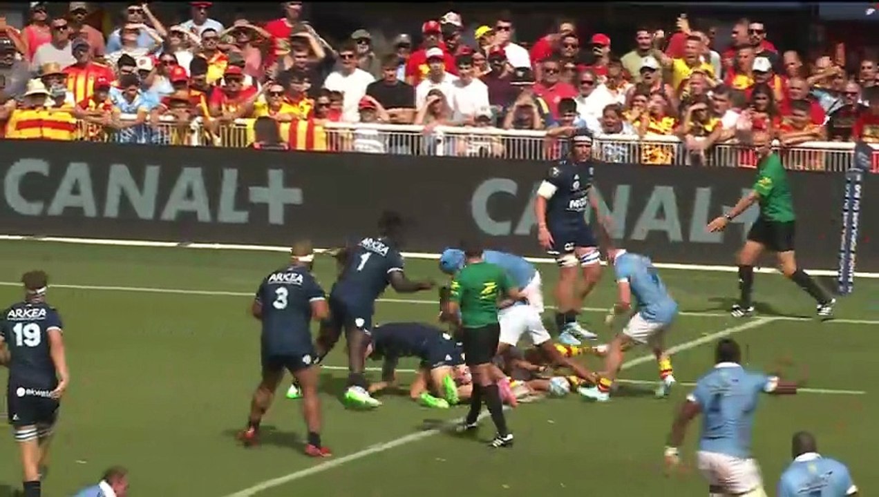 TOP 14 - Essai de Jerfferson-Lee JOSEPH (USAP) - USA Perpignan - Aviron Bayonnais