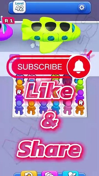 bus jam lvl 42 gameplay all games #shorts #busjam #allgames #viralvideo