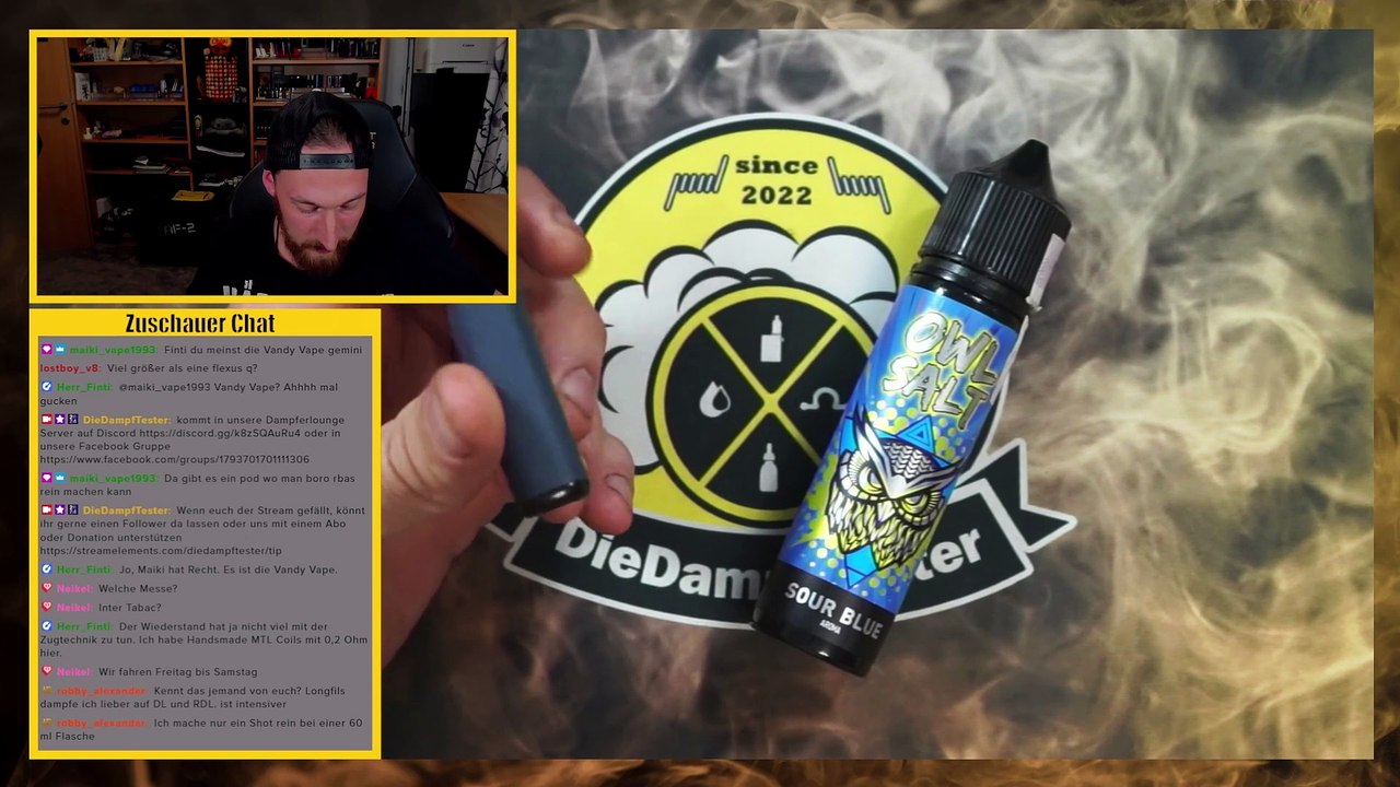 OWL Salt Sour Blue Liquid Geschmackstest