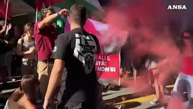 Sumud Flotilla, alla Sapienza bruciati i volti di Ben-Gvir, Meloni, Salvini e Bernini