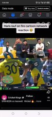 Haris rauf vs Glenn Maxwell # Cartoon network # Reaction # wickets # on fire 🔥🔥🔥#