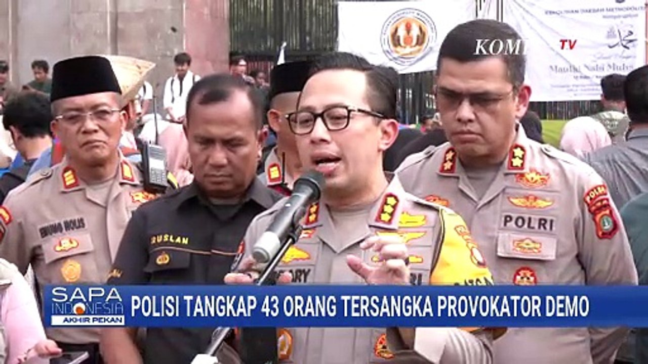 Polisi Tangkap 43 Terduga Provokator Aksi Anarkistis Demo di Jakarta | SAPA PAGI