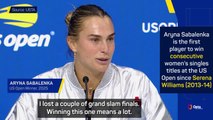 'Speechless' Sabalenka reflects on back-to-back US Open titles