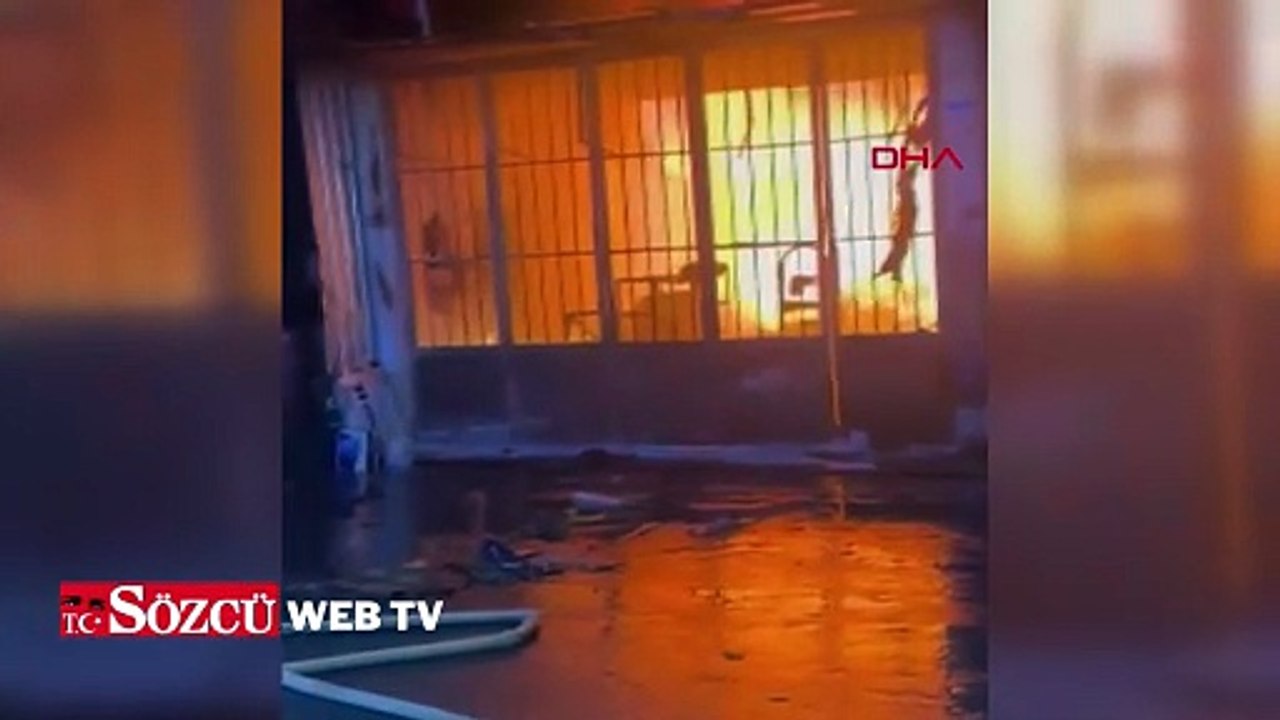 Sanayi sitesinde yangın çıktı! Dükkanlar ve araçlar yandı