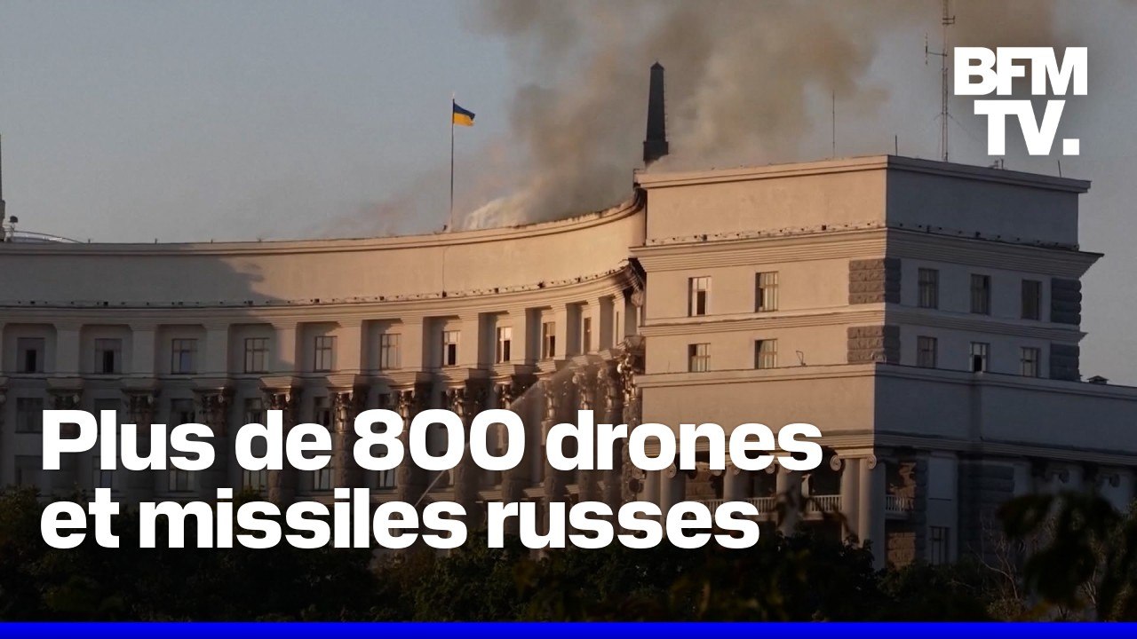 Ukraine: ce que l'on sait des frappes russes, notamment sur un bâtiment gouvernemental à Kiev