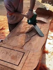 Making a wooden sink out of a huge wood log!