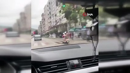 Bursa'da tehlikeli yolculuk