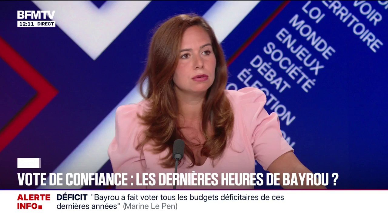Vote de confiance: "Évidemment qu'on ne peut pas faire confiance à François Bayrou", affirme Sarah Knafo (Reconquête)