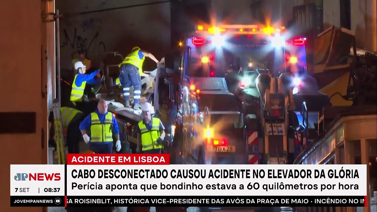 Cabo desconectado causou acidente no elevador da Glória, em Lisboa