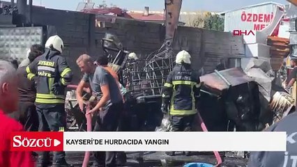 Kayseri’de hurdacıda yangın