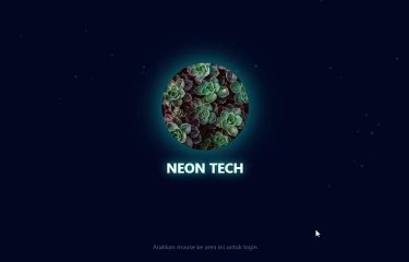 login with Neon Effect