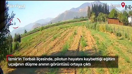 İzmir'de eğitim uçağının düşme anı kamerada