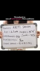 Throwback to where it all began! Kriti Sanon’s first audition is proof that every journey starts with a simple step.🌟    #glamsham #bollywood #bollywoodactress #kritisanon #throwback #firstaudition #bollywooddreams #fromthentonow  glamsham, bollywood, bo